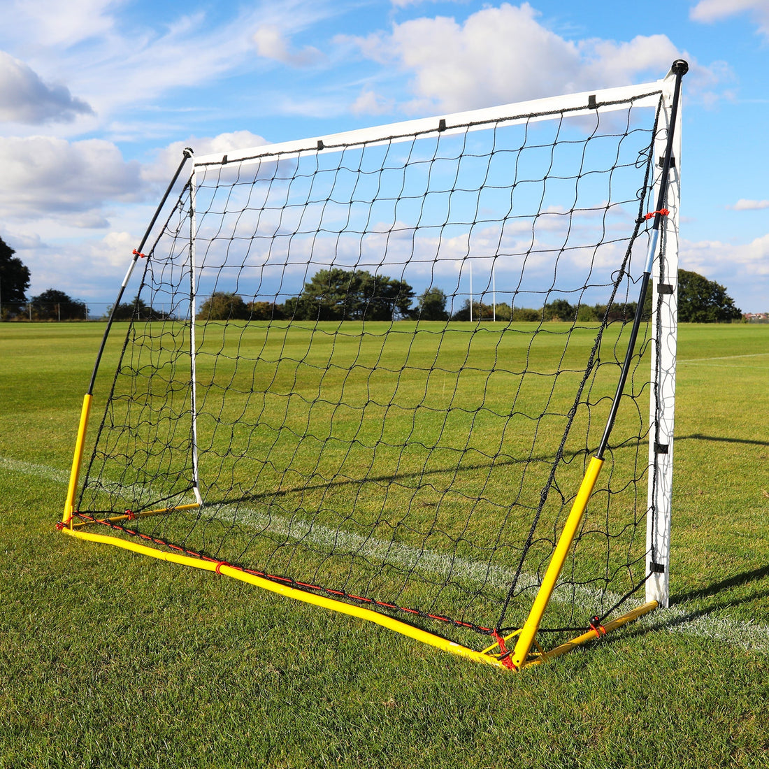 KICKSTER Portable Football Goal 2.4m x 1.5m (Yellow) - QUICKPLAY EU