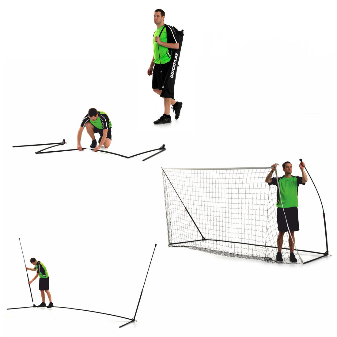 KICKSTER Portable Football Goal 3.7m x 1.8m
