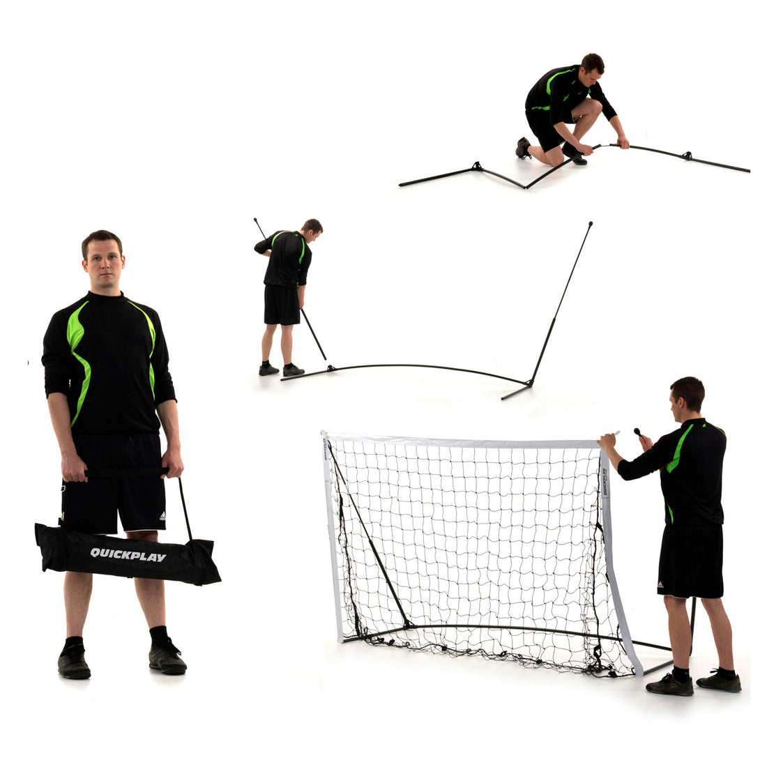 KICKSTER Portable Football Goal 2.4m x 1.5m