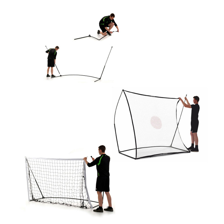 <tc>KICKSTER</tc> 2 in 1 Fußballtor/Fußball-Rebounder 240 x 150 cm