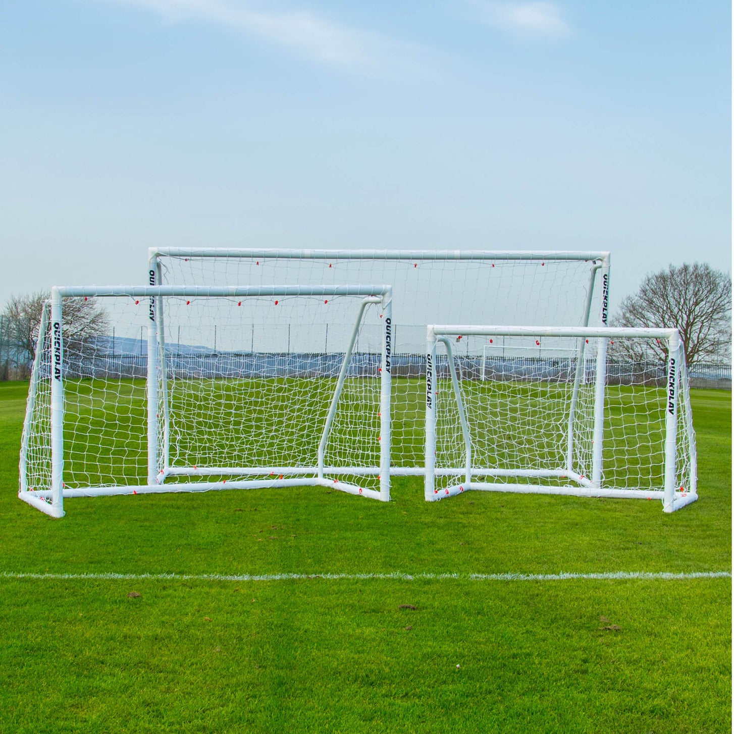 But de football pliable Q-FOLD Match 370 x 180 cm