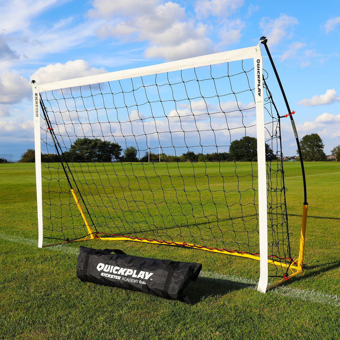 KICKSTER Portable Football Goal 1.8m x 1.2m (Yellow)