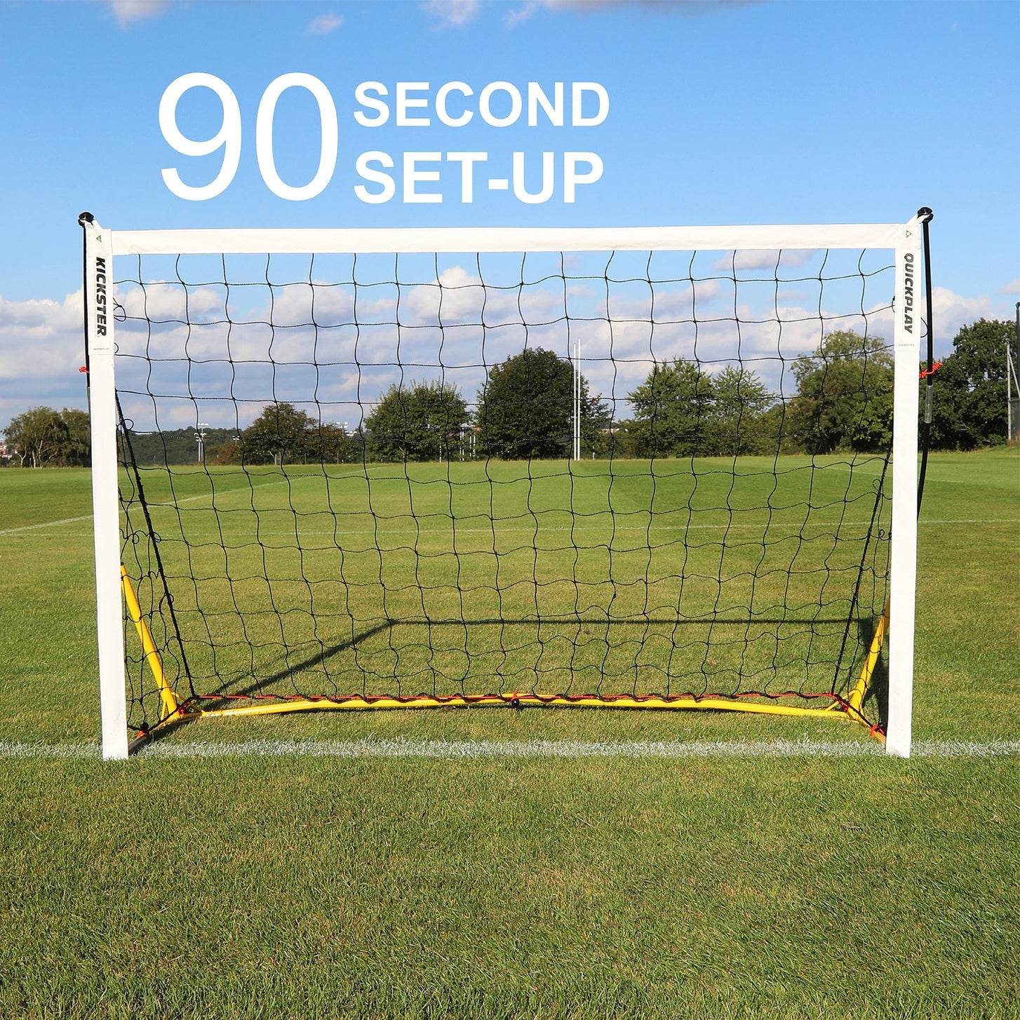 But de football transportable KICKSTER 240 x 150 cm (jaune)