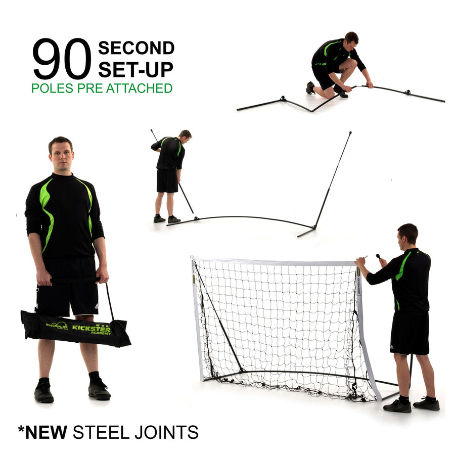 But de football transportable KICKSTER 240 x 150 cm (jaune)