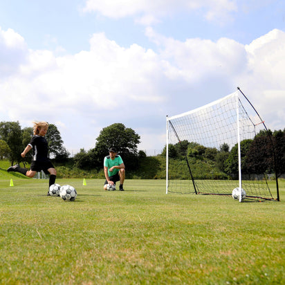 KICKSTER Portable Football Goal 2.4m x 1.5m (Yellow) - QUICKPLAY EU